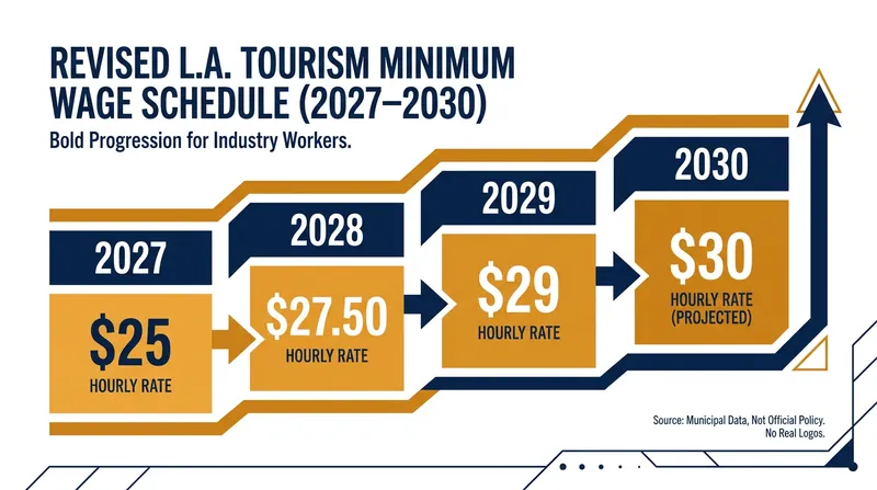 The revised wage schedule pushes the $30 peak from 2028 to 2030.