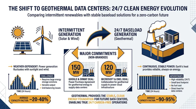 Unlike solar and wind, geothermal energy provides the constant 24/7 baseload power required by hyperscale cloud facilities.