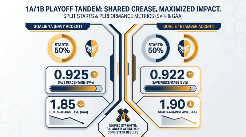 Even in the playoffs, teams are finding success by splitting the crease.