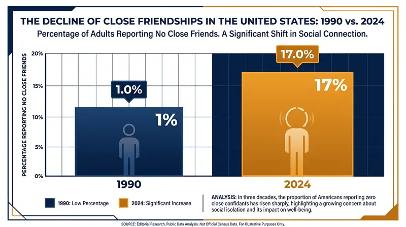 The 'friendship recession' has seen a dramatic increase in the number of people reporting total social isolation.