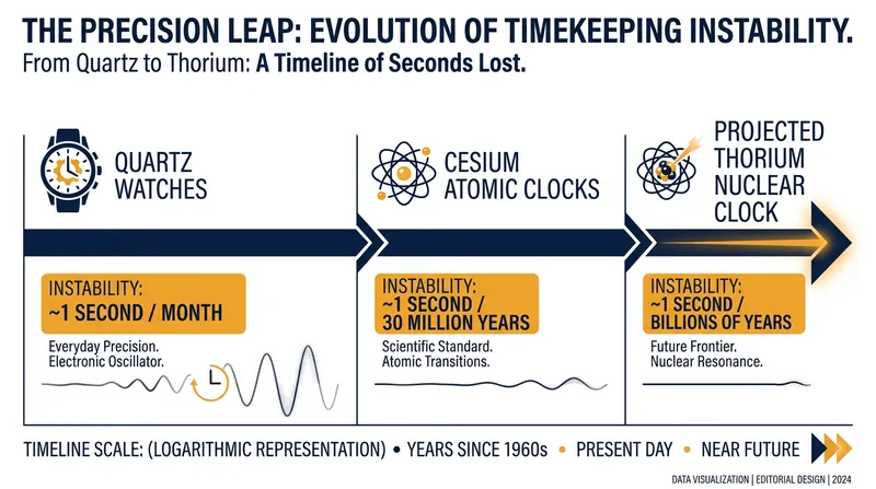 A fully realized nuclear clock is expected to be orders of magnitude more stable than current international standards.