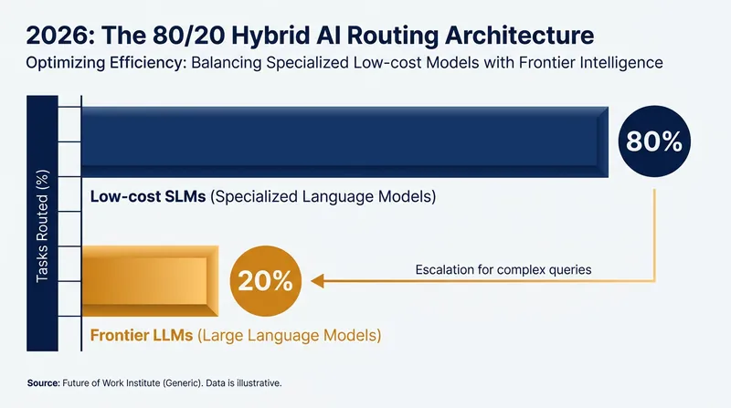 Enterprises are adopting a hybrid approach, reserving expensive frontier models only for the most complex reasoning tasks.