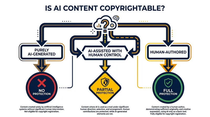 The U.S. Copyright Office requires meaningful human creative control for a work to receive legal protection.