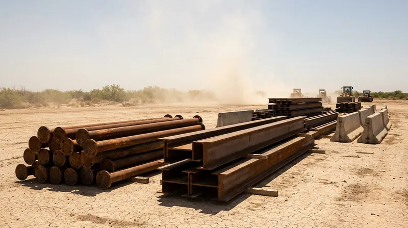 Shipments of steel bollards and construction materials have begun arriving in West Texas ahead of the late-summer start date.