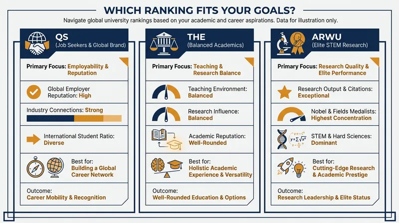 Aligning your academic and professional goals with the correct ranking methodology is crucial for prospective students.