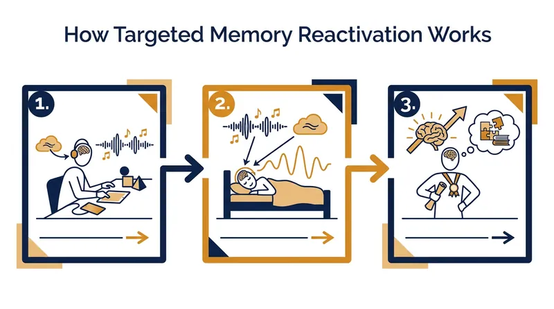 The mechanism of TMR relies on pairing a sensory cue with learning, then re-introducing it during deep sleep.
