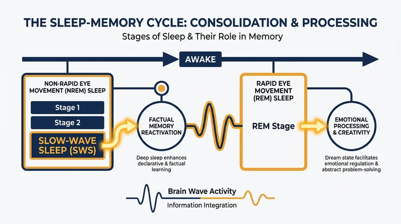 Different stages of sleep serve distinct roles in the memory consolidation process.