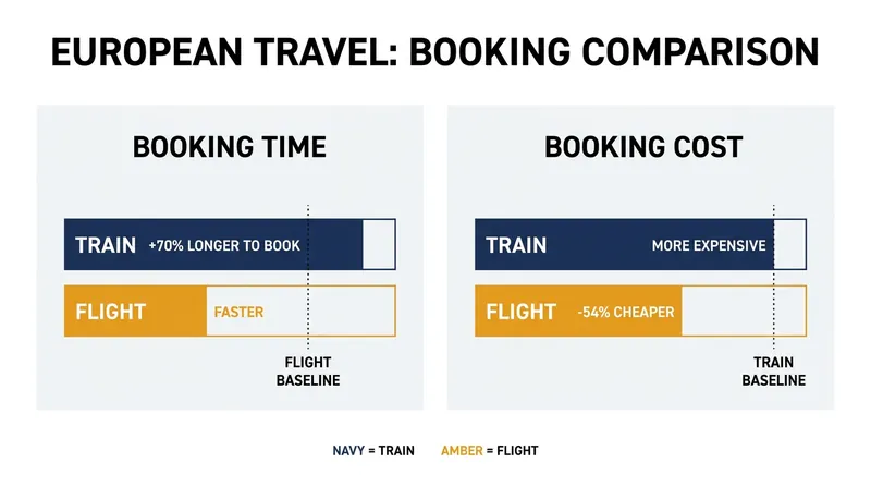 Despite the environmental benefits, rail travel has historically suffered from complex booking systems and higher costs compared to budget airlines.