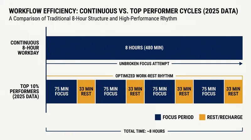 Data shows that top-performing employees naturally mirror the brain's biological rhythms.