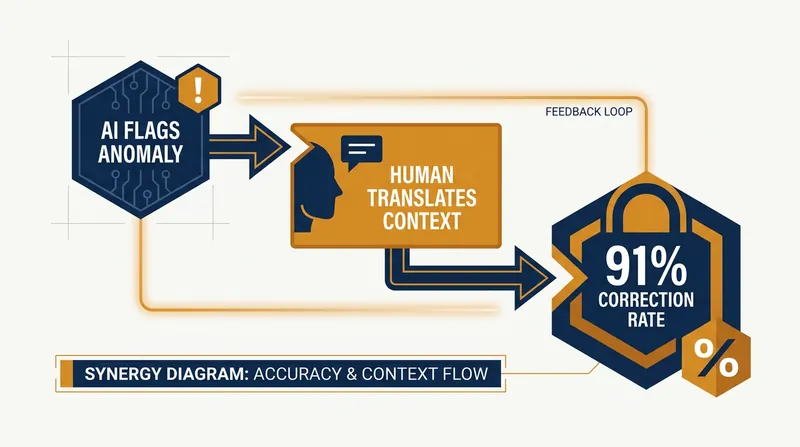 Combining algorithmic detection with human translation yields the highest correction rates.