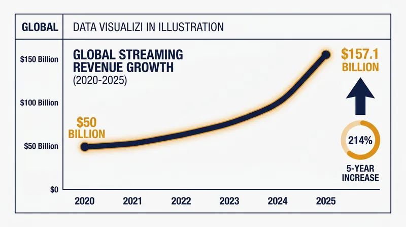 Global streaming subscription revenue has effectively tripled since the height of the 2020 pandemic.