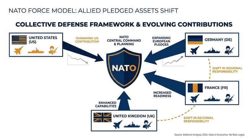 The NATO Force Model relies on member states pledging specific military assets to be activated during a crisis.