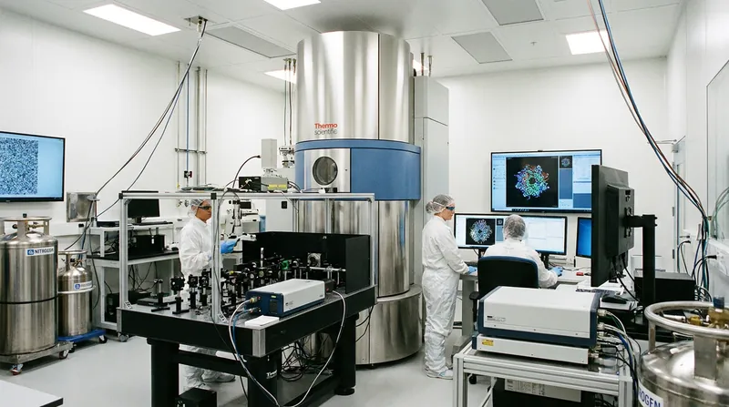 Integrating the delicate laser optics into a state-of-the-art cryo-electron microscope required years of complex engineering.