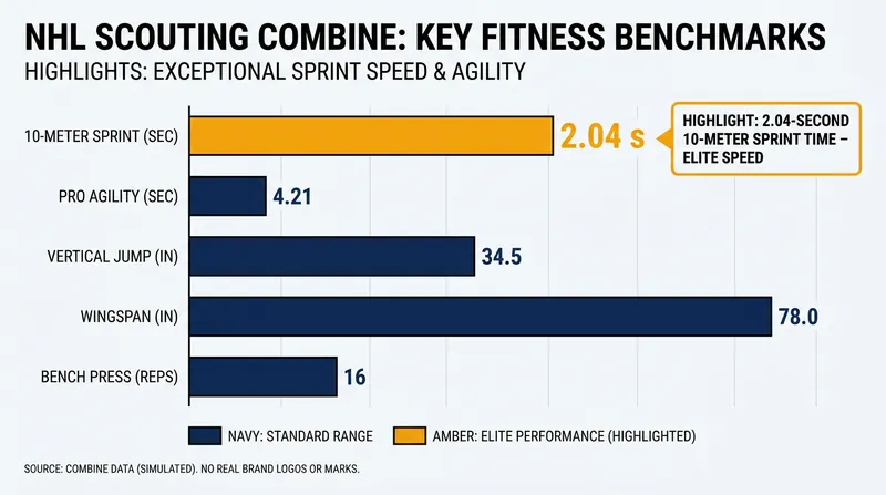 Preston tied for third in the 10-meter sprint at the NHL Combine, proving his knee is fully healed.