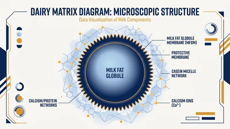 The unique structural matrix of dairy products alters how saturated fats are digested, potentially mitigating cardiovascular risks.