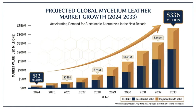 The market for fungal biomaterials is expected to scale rapidly over the next decade as production facilities come online.