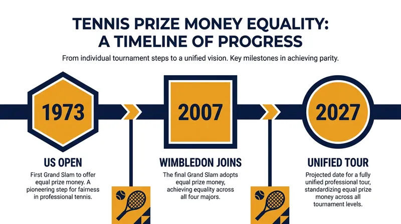 The decades-long journey to equal prize money across professional tennis.