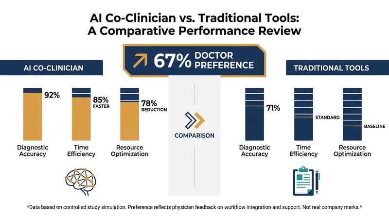 In blind clinical trials, physicians preferred the consultation skills of DeepMind's AI over existing tools 67% of the time.