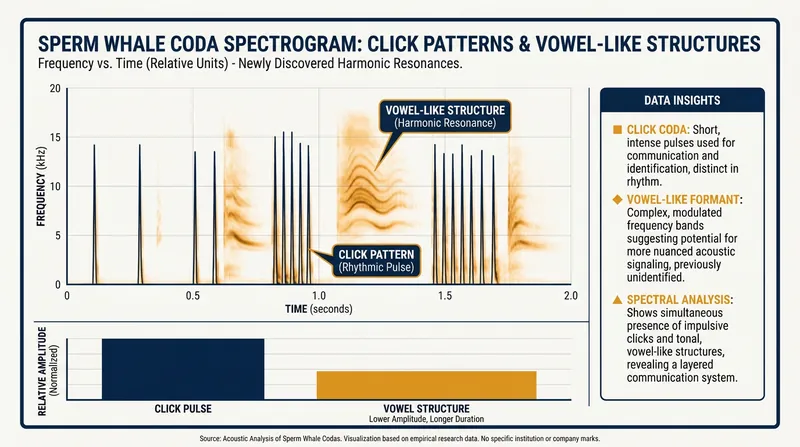 Sperm whales use rapid sequences of clicks, known as codas, which AI has revealed contain a phonetic alphabet.