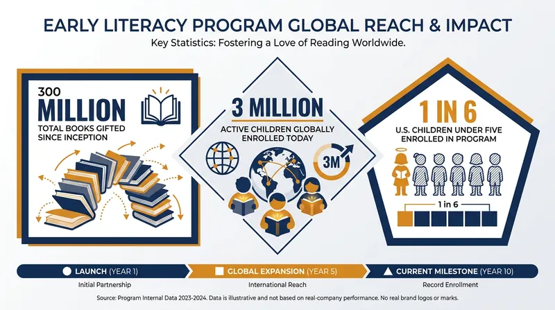 The Imagination Library has grown into one of the largest early childhood literacy initiatives in the world.