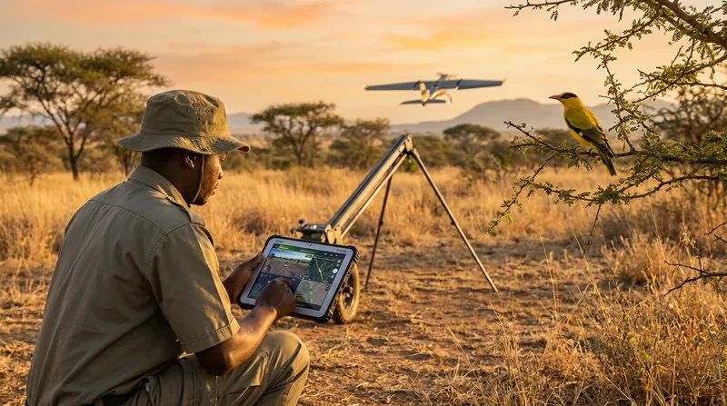 Conservation teams are deploying autonomous drones to monitor vast landscapes and deter poaching.