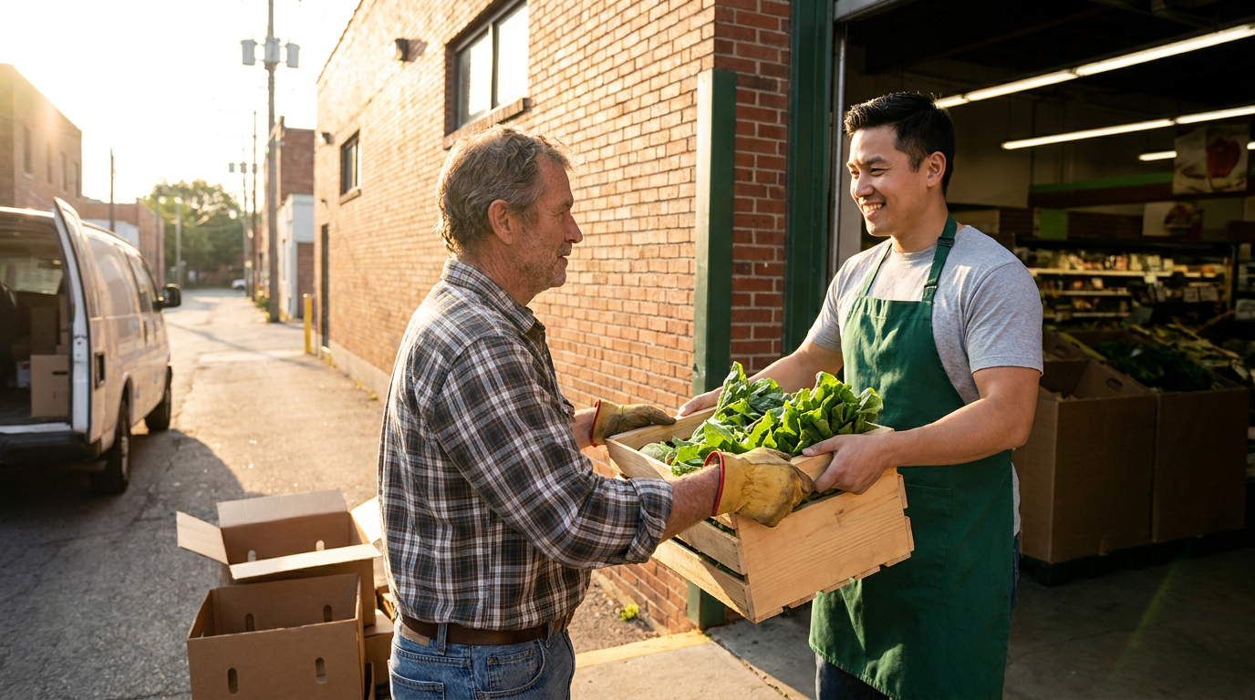 Co-ops provide a guaranteed, fair-paying market for regional farmers and urban agriculture projects.