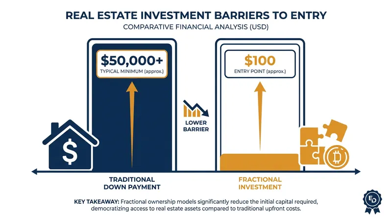 Fractional platforms drastically lower the capital required to enter the real estate market.