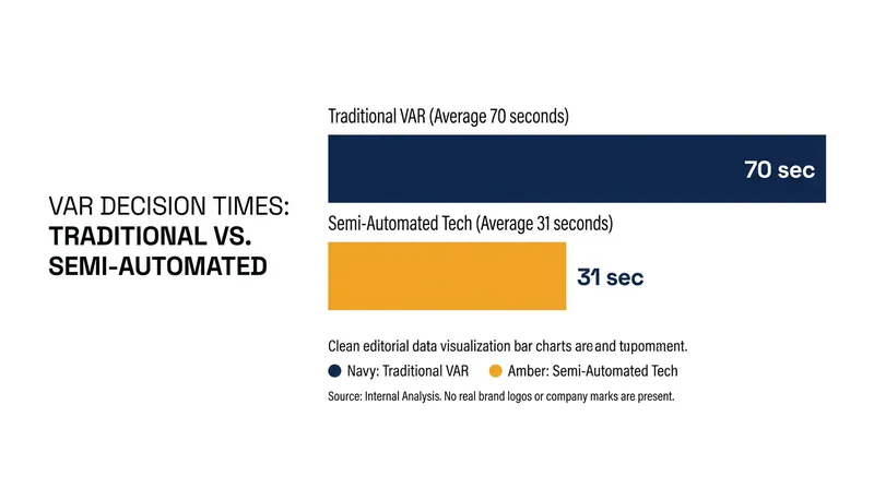 The AI-driven system has cut the average time required for an offside review by more than half.