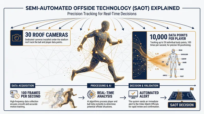 The optical tracking system maps up to 10,000 data points on every player to build a real-time digital skeleton.