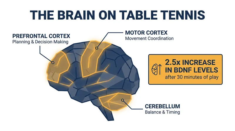 The rapid decision-making required in table tennis forces multiple regions of the brain to fire simultaneously.