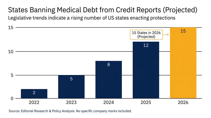 With federal efforts stalled, individual states have stepped in to ban medical debt reporting.