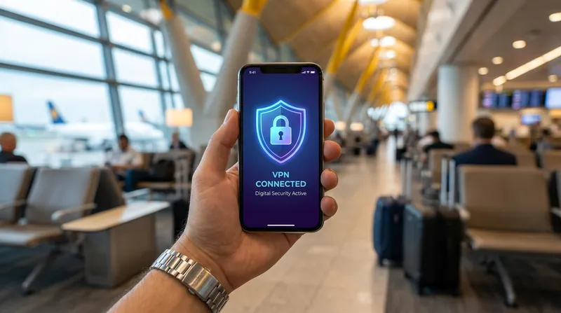 While airports secure your physical identity, travelers must actively protect their digital data on public networks.