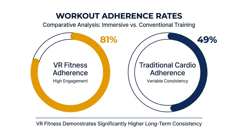 Clinical trials indicate that gamification significantly improves a user's willingness to stick with an exercise routine.