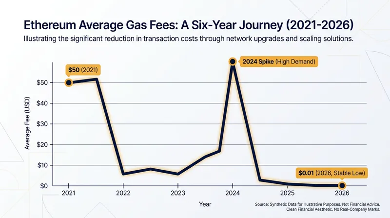 Following structural network upgrades, Ethereum transaction fees have fallen to historic lows despite record usage.