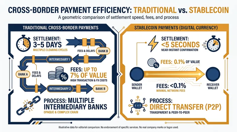Blockchain-based settlements offer significant advantages in both speed and cost over legacy remittance channels.