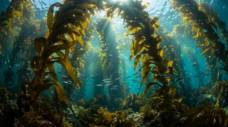Blue carbon habitats like kelp forests and mangroves capture massive amounts of atmospheric carbon while buffering coastlines.