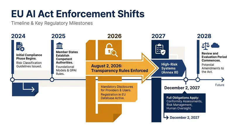 The EU AI Act Omnibus delayed high-risk compliance, but transparency rules remain on schedule.