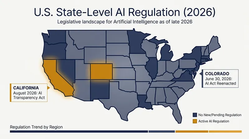 In the absence of federal consumer protections, U.S. states are enforcing their own AI laws.