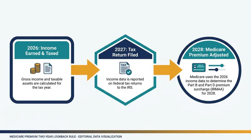 Medicare premiums are based on tax returns filed two years prior.