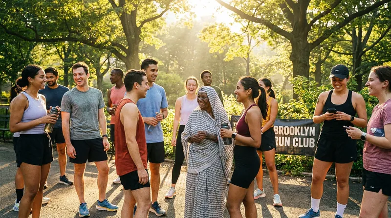 Micro-communities, such as neighborhood run clubs, offer low-barrier entry to recurring social connection.