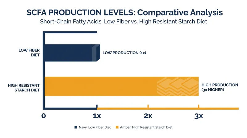 Diets high in resistant starch dramatically increase the production of SCFAs, the chemical messengers that trigger GLP-1.