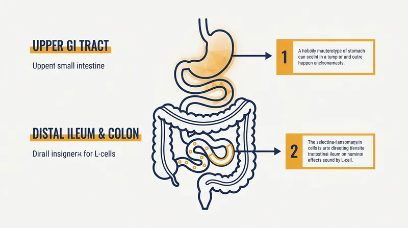 The 'ileal brake' is activated when nutrients successfully reach the L-cells concentrated in the lower digestive tract.