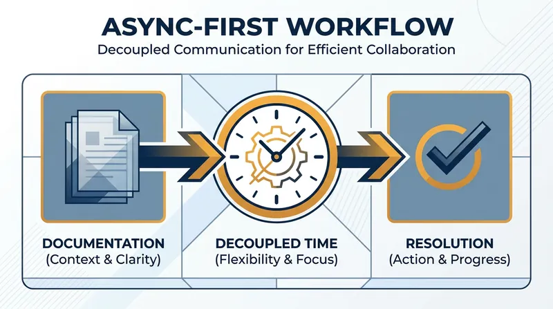 Asynchronous work relies on extreme documentation and delayed responses.
