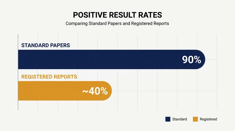 Registered Reports publish significantly more null findings, reflecting a more accurate picture of scientific inquiry.