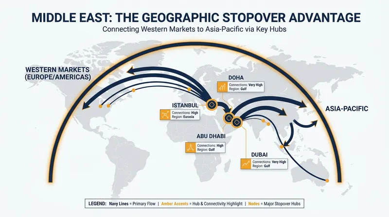 Middle Eastern carriers leverage their geographic position to offer some of the world's most generous stopover packages.