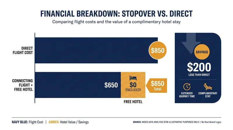 Connecting flights through major hubs often save travelers hundreds of dollars compared to direct routes.