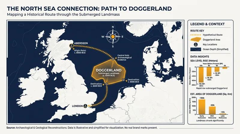 The proposed hybrid route: glacial transport to Doggerland, followed by human hauling to Salisbury Plain.