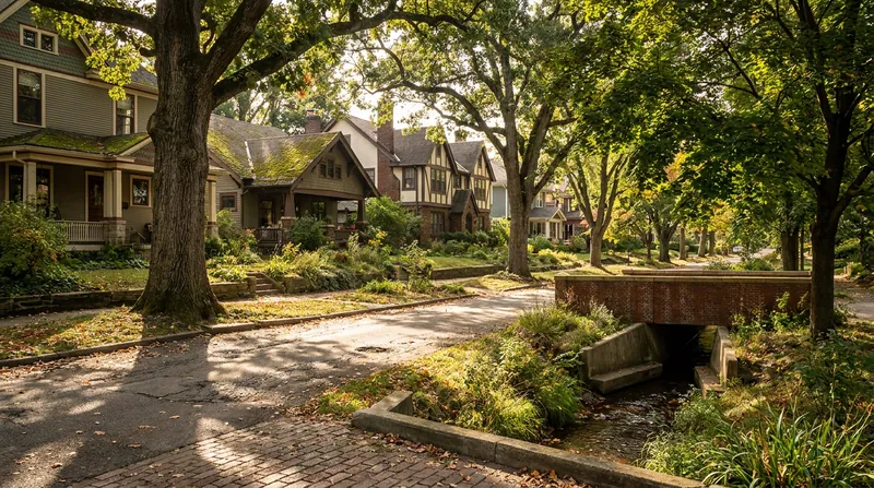 Existing homes offer the unquantifiable benefits of mature tree canopies and established community character.