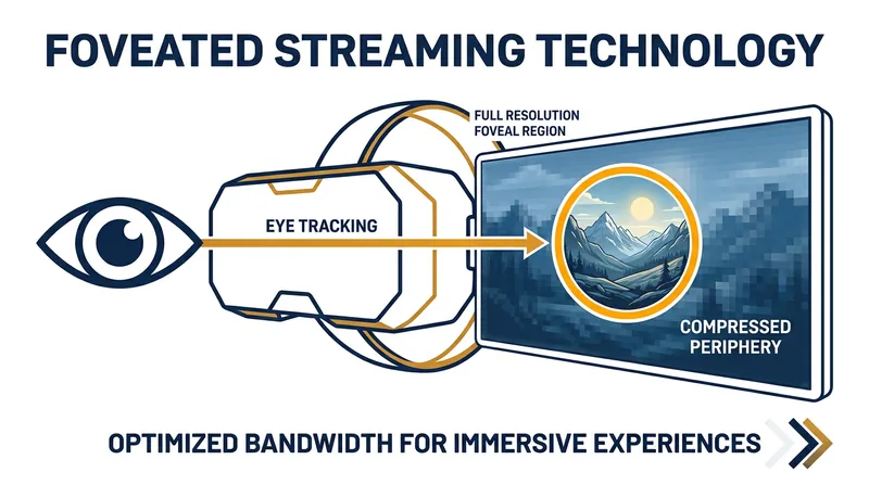 Foveated streaming uses eye-tracking to drastically reduce the wireless bandwidth required for PC VR.