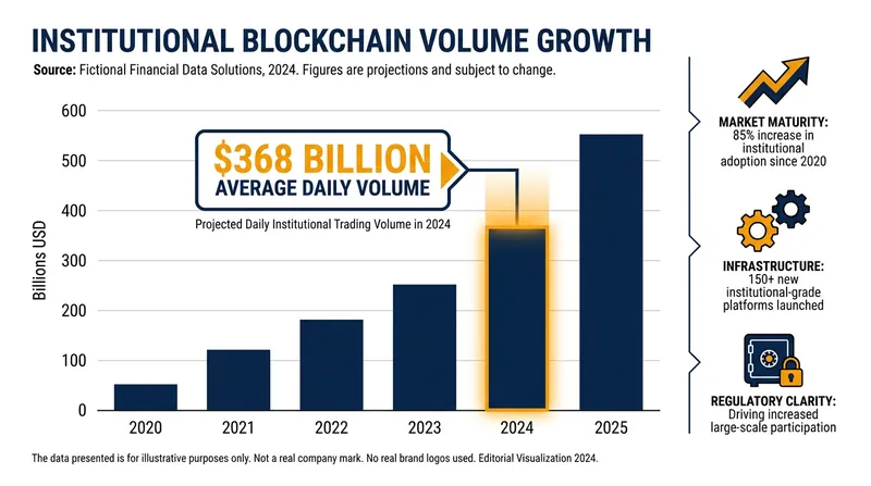Enterprise blockchain platforms are now processing hundreds of billions of dollars in daily institutional transactions.